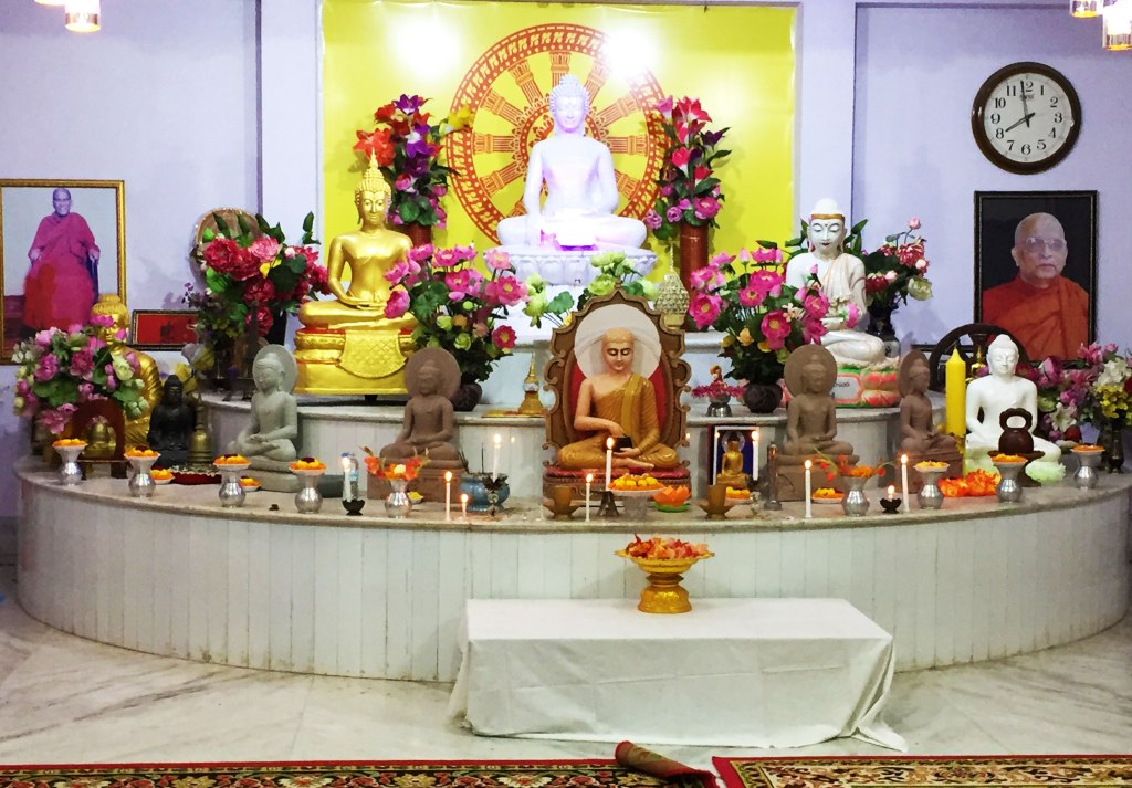 Travel destination to Bodhgaya, India. Bangladesh Buddhist Monastery.