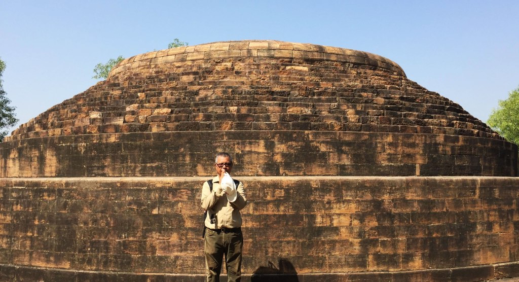 Travel destination to Odisha, India. Lalitgiri Stupa ruins.