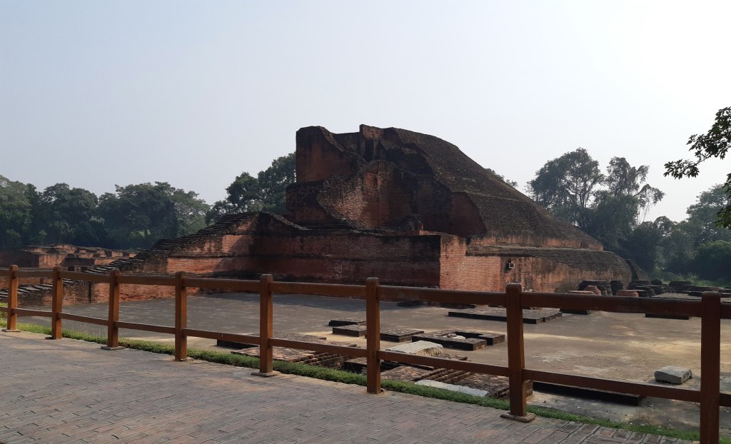 Nalanda University ruins in Bihar, India.