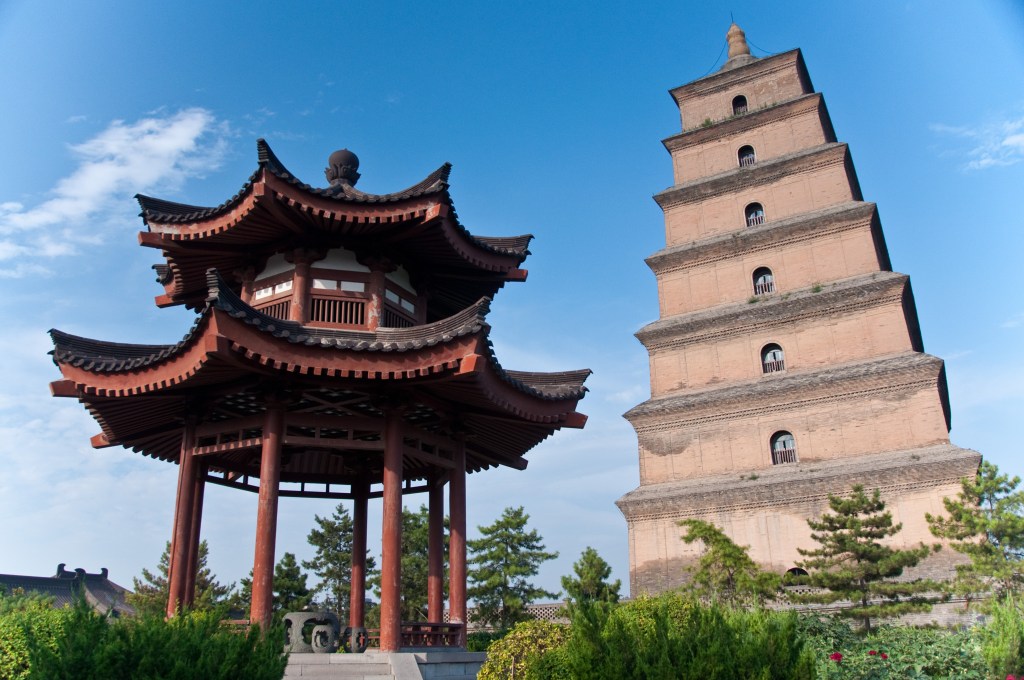 Giant Wild Goose Pagoda in Shaanxi, China. Photo by Mark Fischer. 