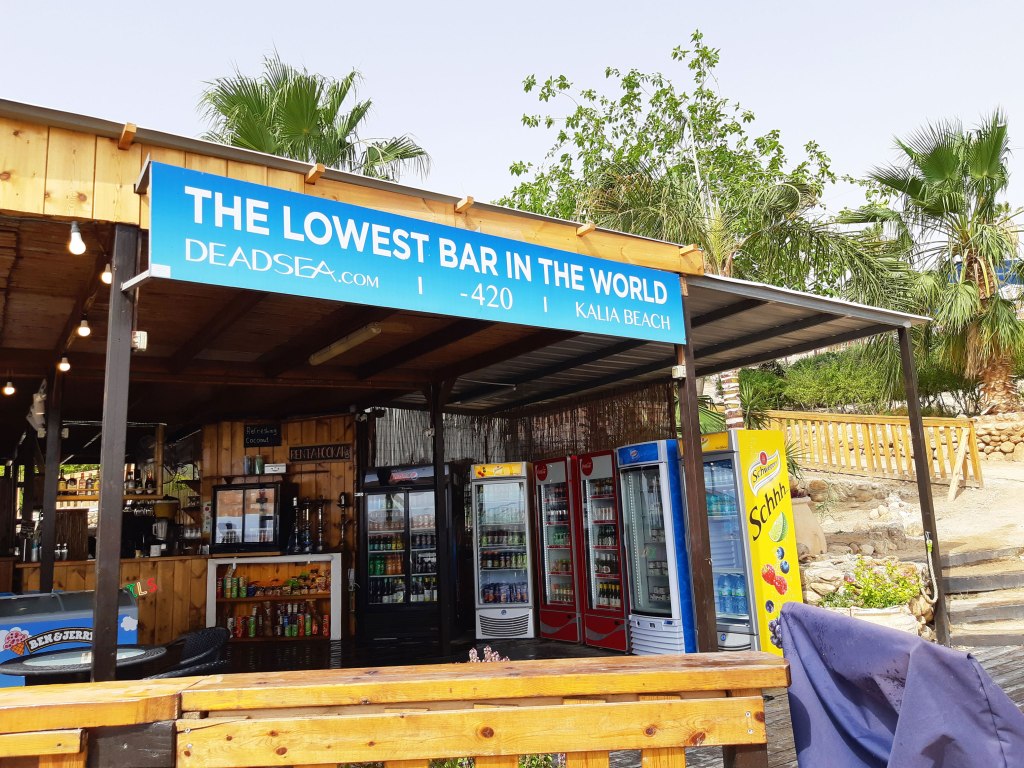The Lowest Bar in the World, the Dead Sea, Israel.