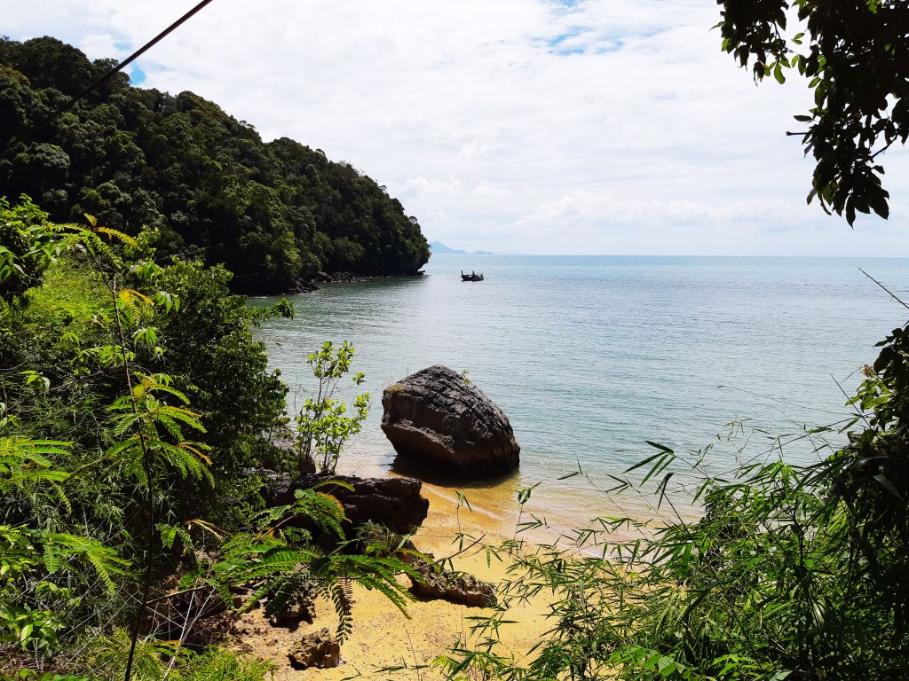 View from the cliff as we walked north from our resort, Krabi, Thailand.