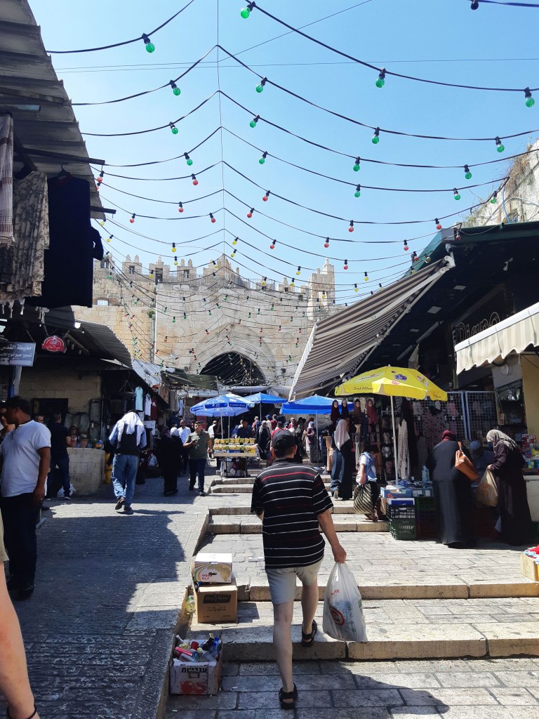 The Muslim quarter through Damascus Gate, Jerusalem.