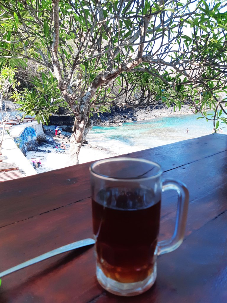 Ginger Tea at a cafe by Bias Tugel Beach, Bali, Indonesia.