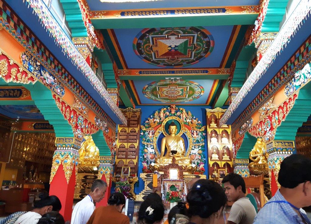  Inside one of the Tibetan Temples, Bodhgaya, Bihar, India.