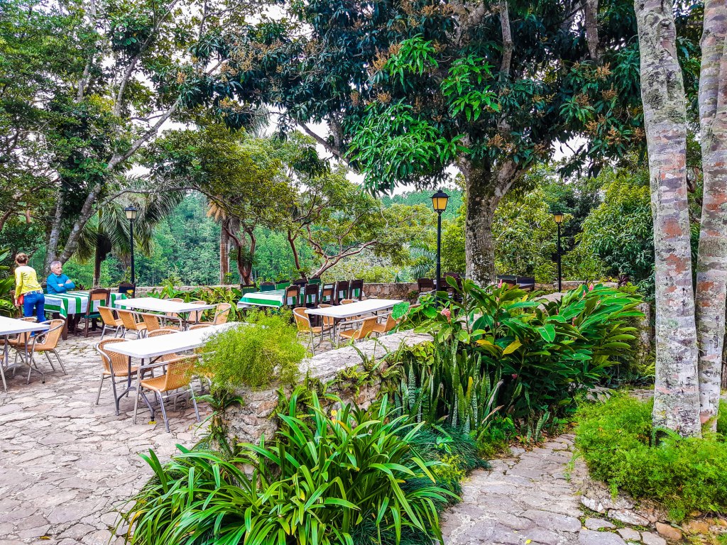 Backyard patio of Cafetal Buenavista, Cuba.