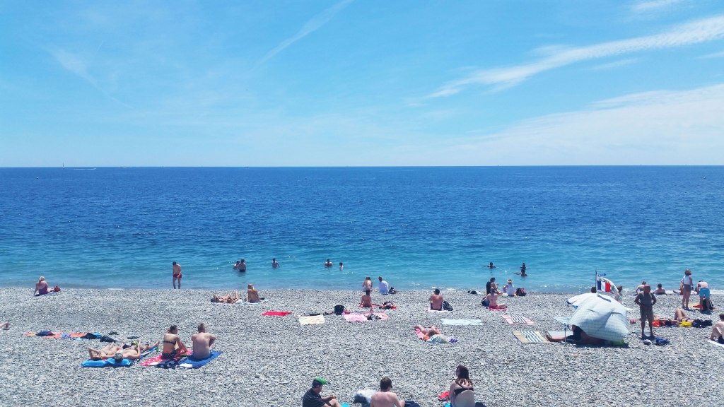 Beach in Nice, France.