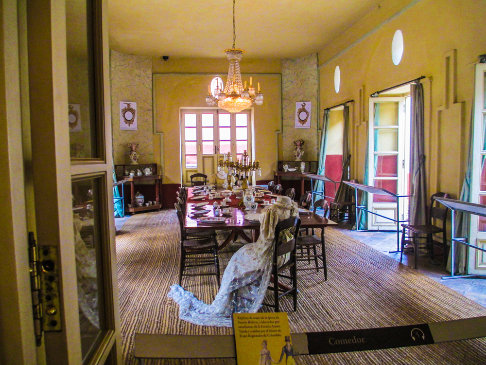 Inside the Museum Quinta Bolívar, Bogota, Colombia.