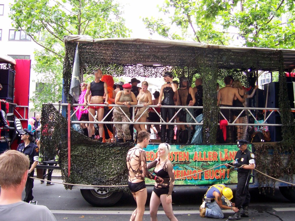 Kit Kat Club Float at Pride Parade, Berlin. Photo by Jörg Kanngießer.