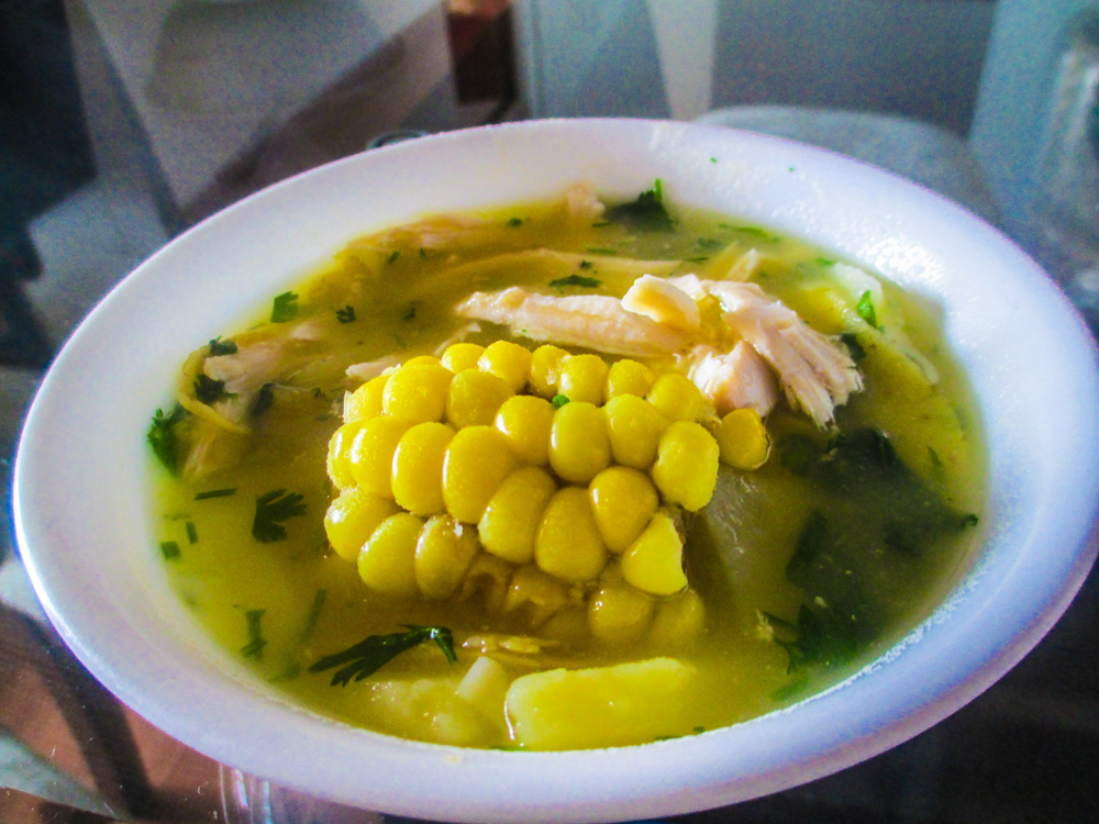 Ajiaco on Monserrate Mountain, Bogota, Colombia.