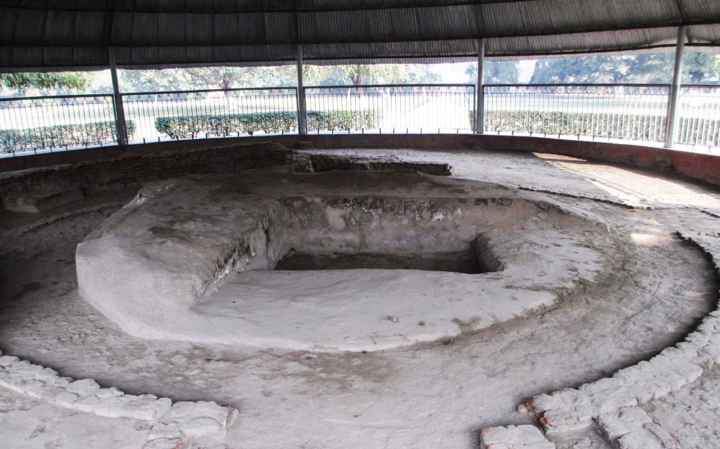 Inside Buddha Relic Stupa, Vaishali, India.
