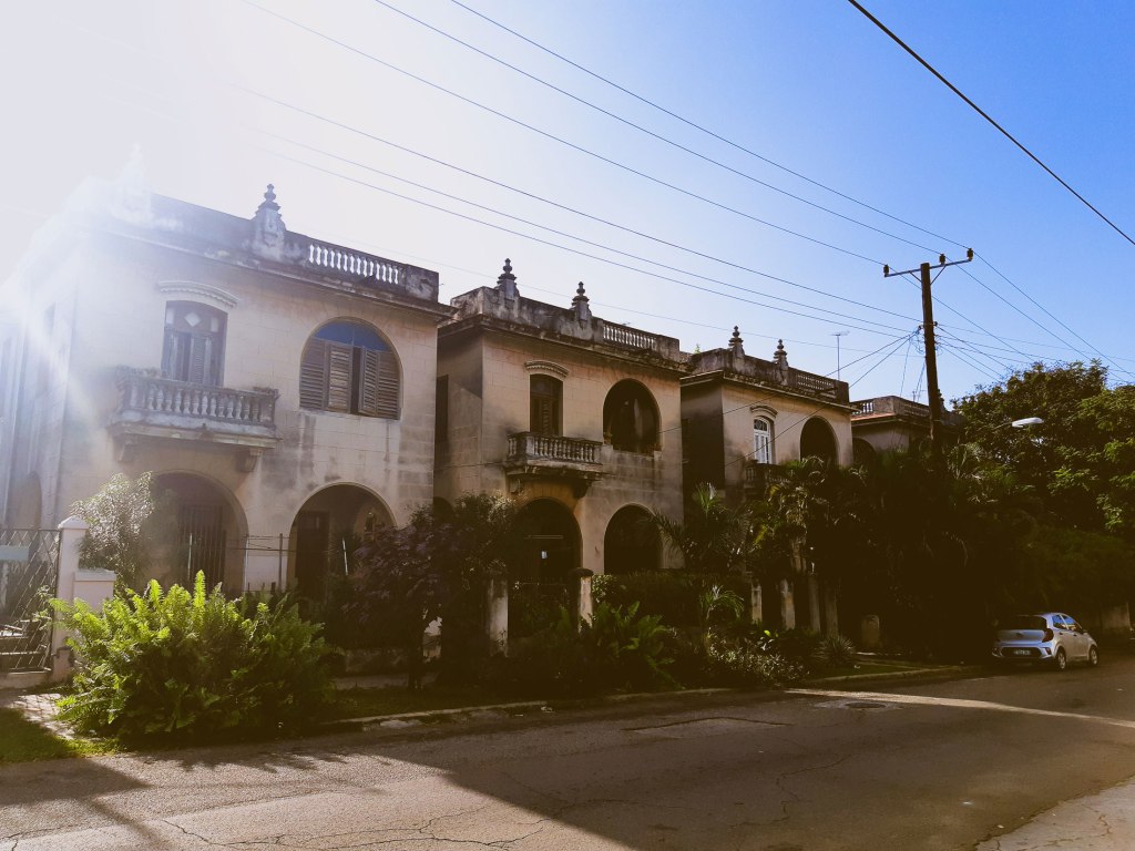 Colonial-style homes in New Havana, Cuba travel.