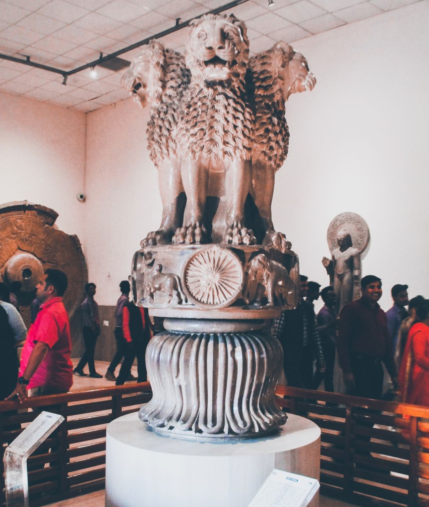 Lion Capital of Ashoka at the Museum, Vaishali, India.