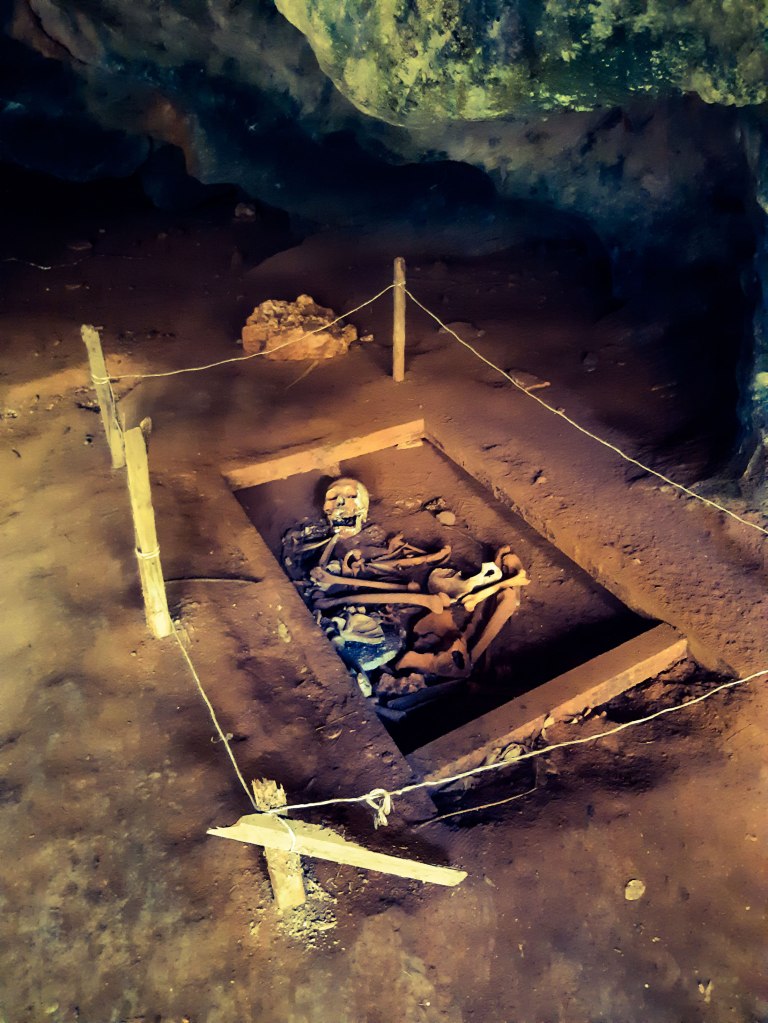 Ancient burial site in the Cueva de Musulmanes, Varadero, Cuba.