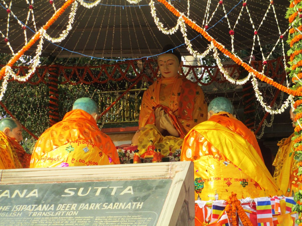 The Sri Lankan Temple grounds in Sarnath, India.