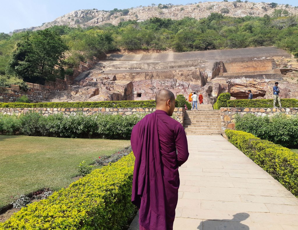 King Bimbisara’s Gold Cave, Rajgir, Bihar, India.