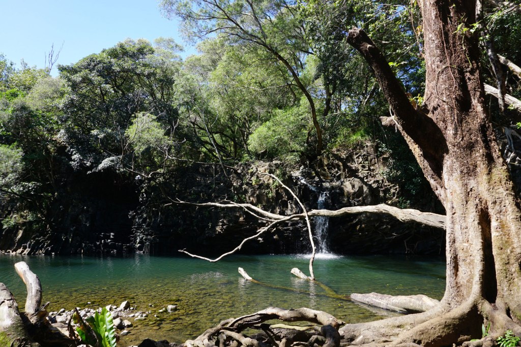 Twin Peak Falls on the drive to Hāna, Maui, Hawaii.