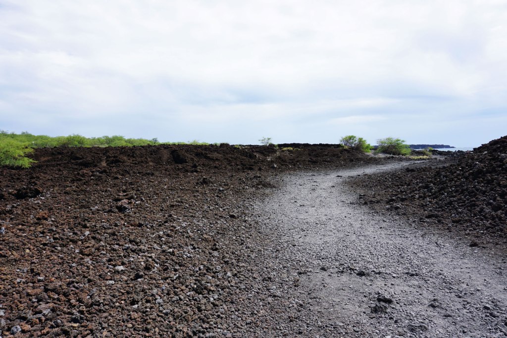 The Kings Trail at the Lava Fields, south of Maui, Hawaii.
