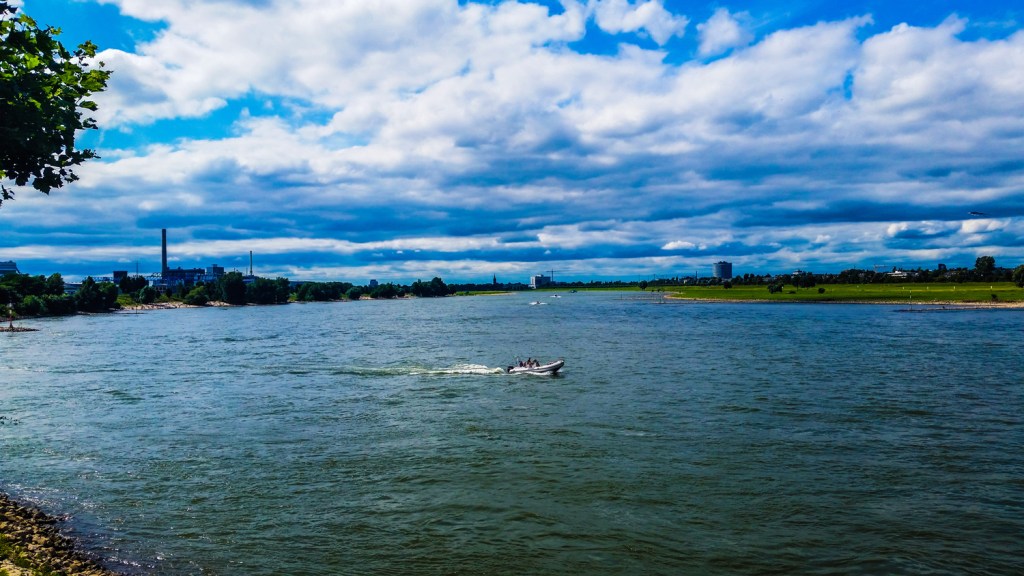 The Rhine River, Dusseldorf, Germany.