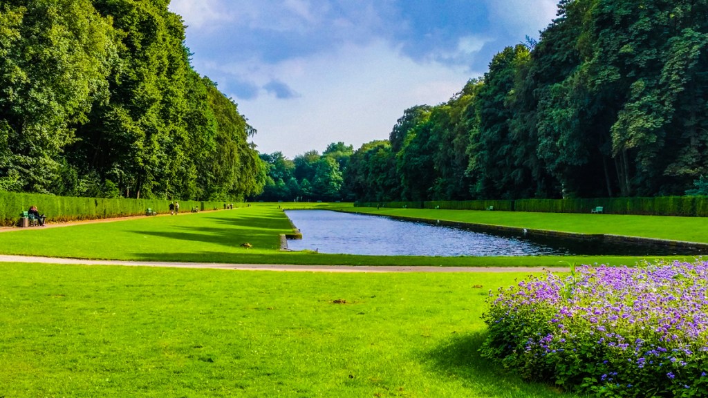 Garden of Schloss Benrath, Dusseldorf, Germany.